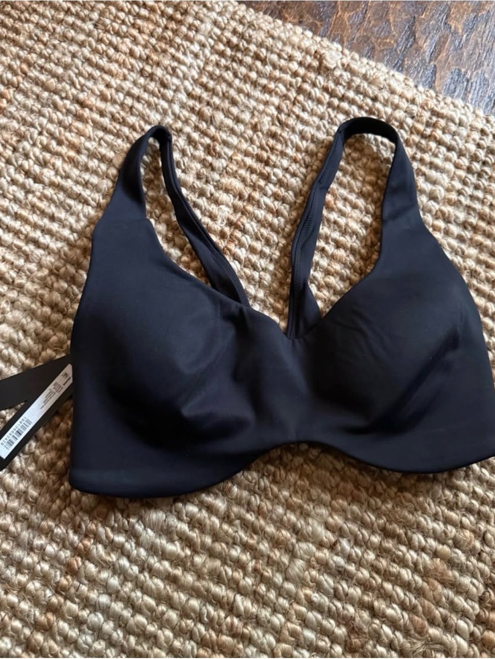 SKIMS Nike NWT Women's Black Sports Bra - Supportive Racerback